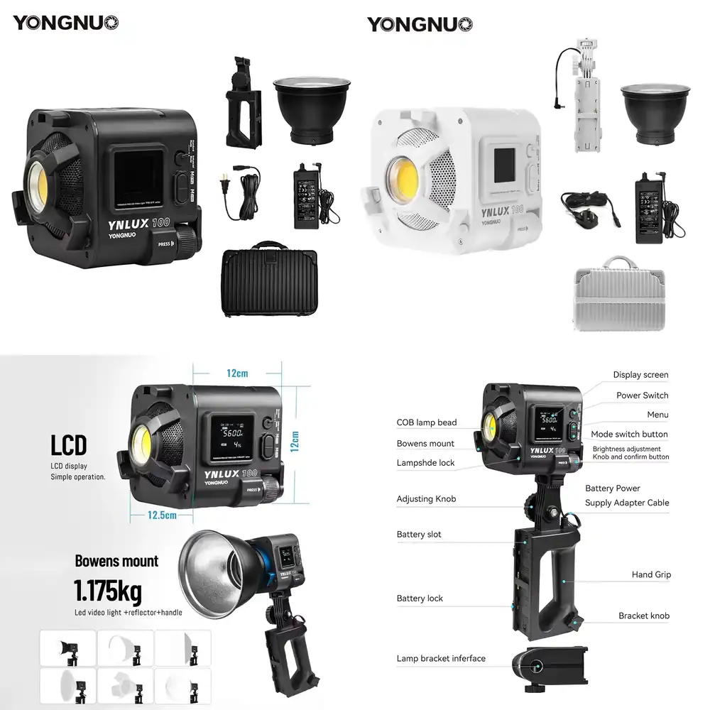 Photography And Lighting - YONGNUO YNLUX100 100W 3200K-5600K Kompakt El