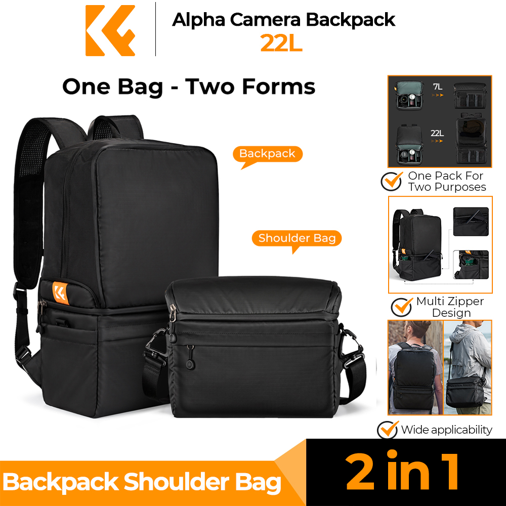 Photography Lighting Equipment Bags - K&F CONCEPT 22L Kamera Sırt Çantası