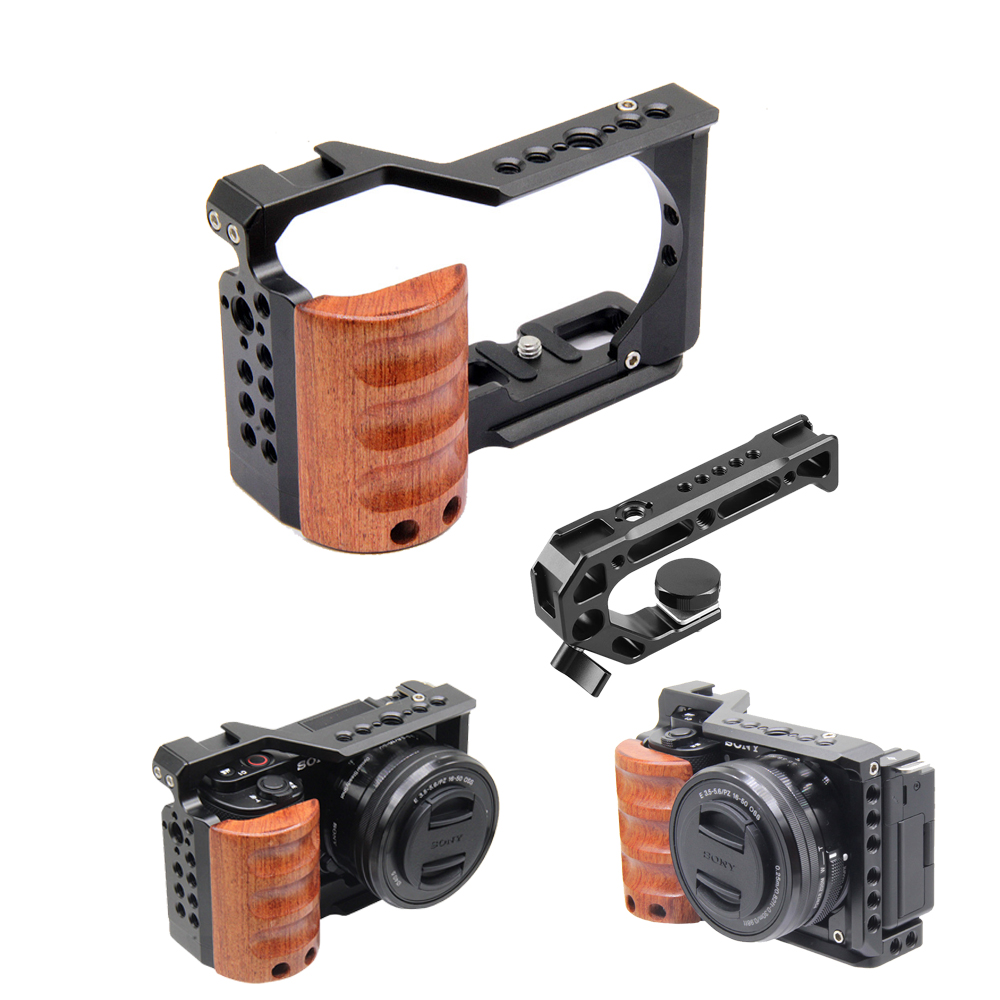Sony Camera Zv-E10 - Sony ZV-E10 Kafes kamera Ahşap Saplı