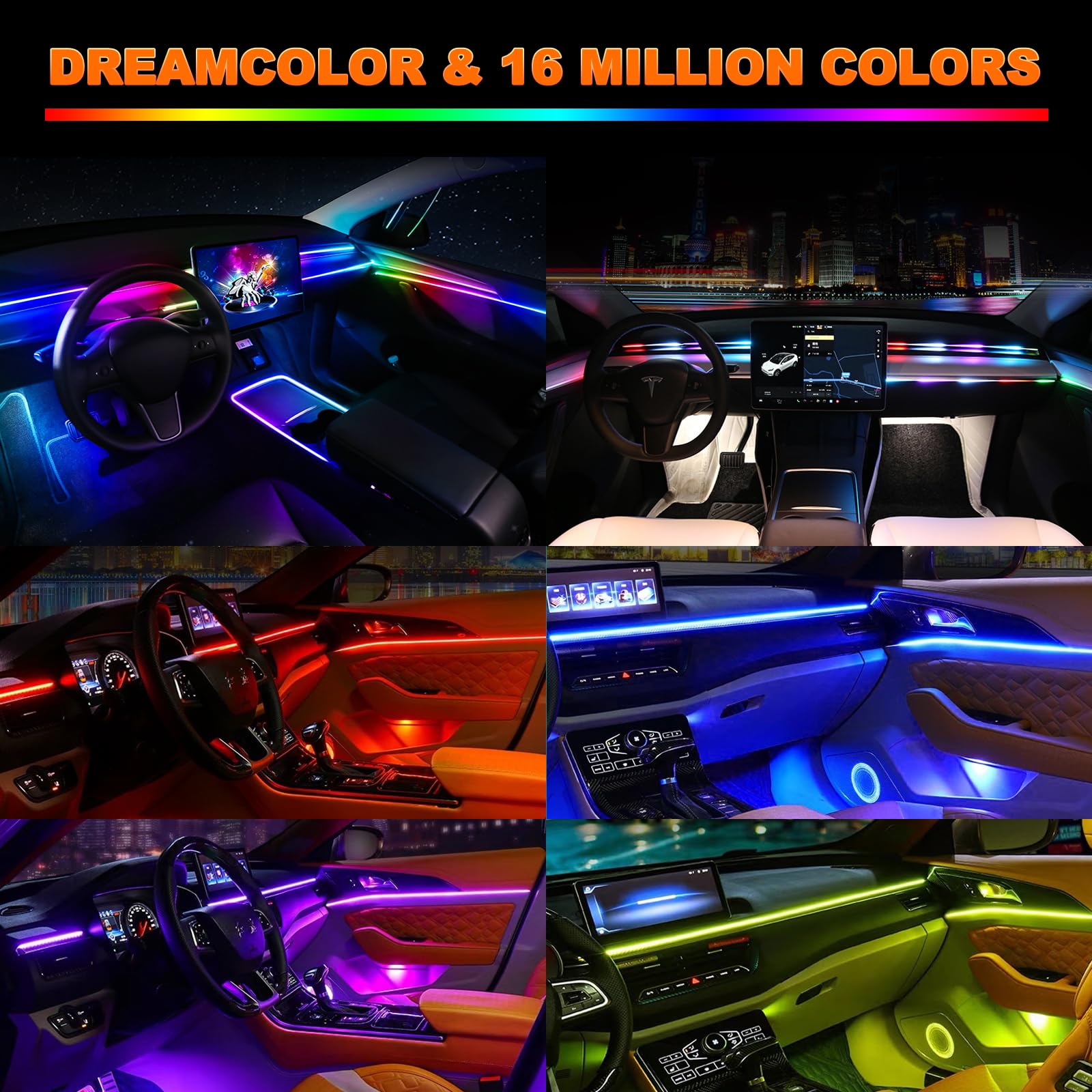 2IN1 dinamik Neon araba ortam  - Interior Photography Lighting incelemesi ve fiyatı