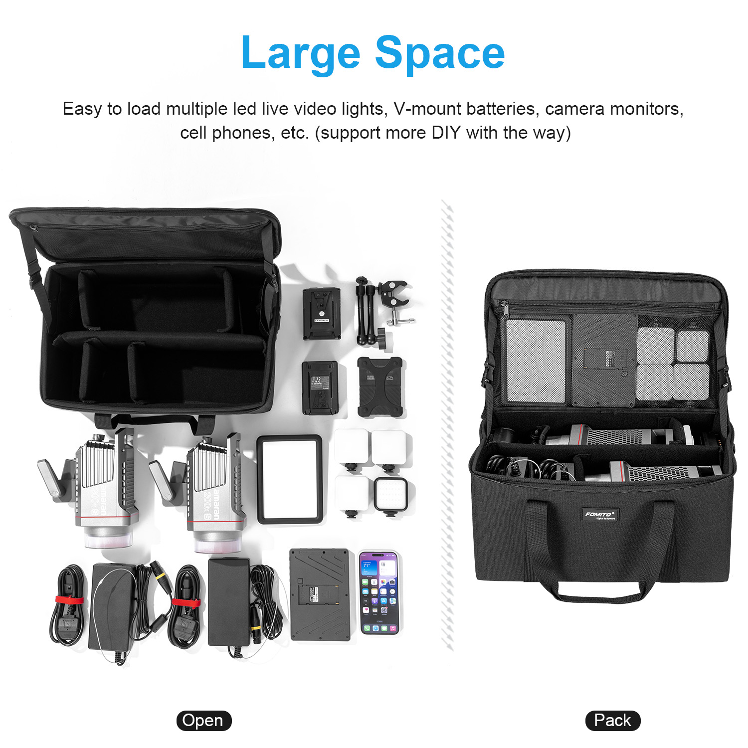 FOMITO Kamera Çantası Crossbod - Photography Lighting Equipment Bags incelemesi ve fiyatı